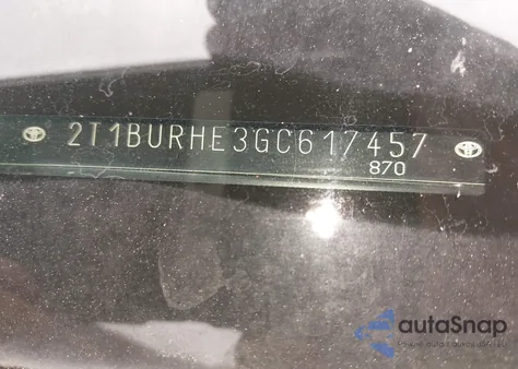 2016 Toyota Corolla Le from USA, damaged, VIN 2T1BURHE3GC617457